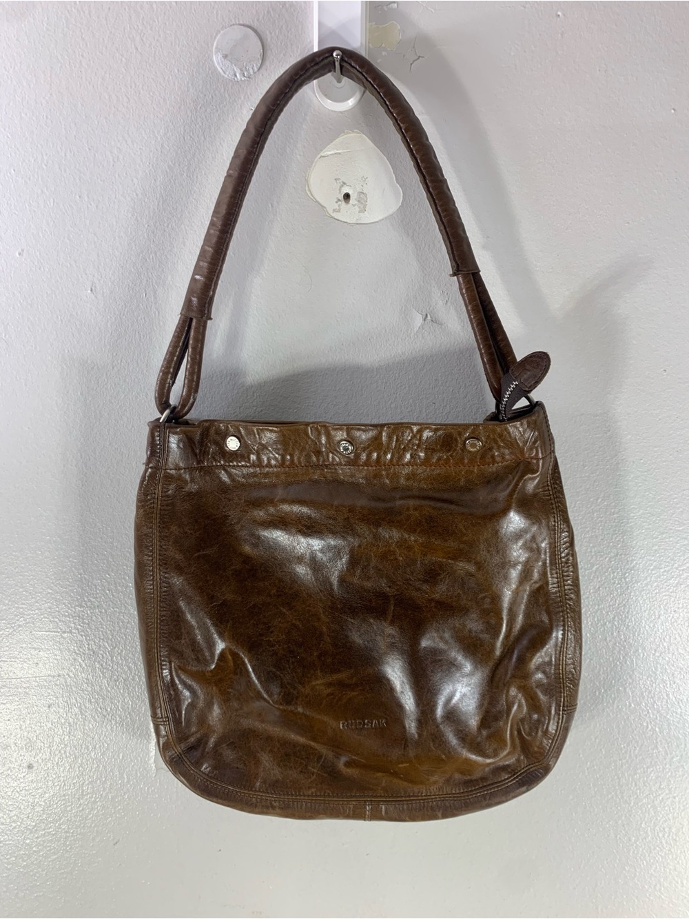 Vintage made in Canada Rudsak distressed leather shoulder bag
